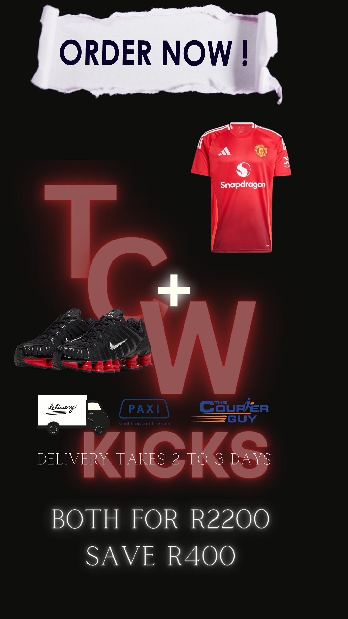 NIKE SHOX X MANCHESTER UNITED SOCCER TEE