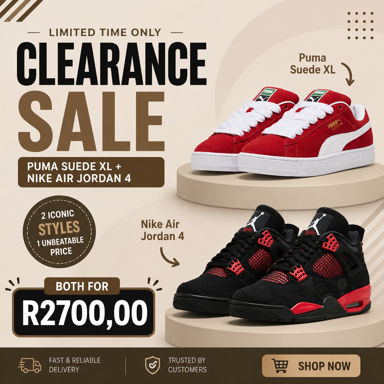 Puma suede X Jordan four Retro