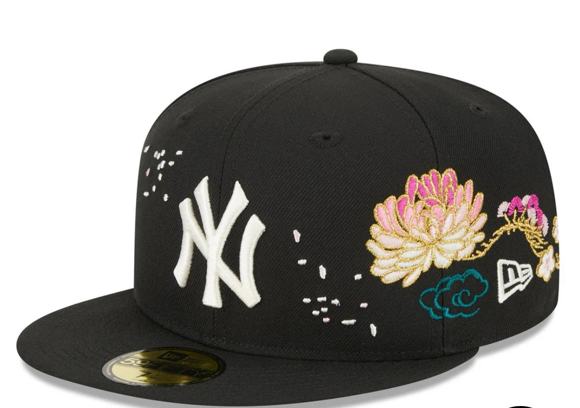 New York Yankees 59 fifty cherry blossom black cap