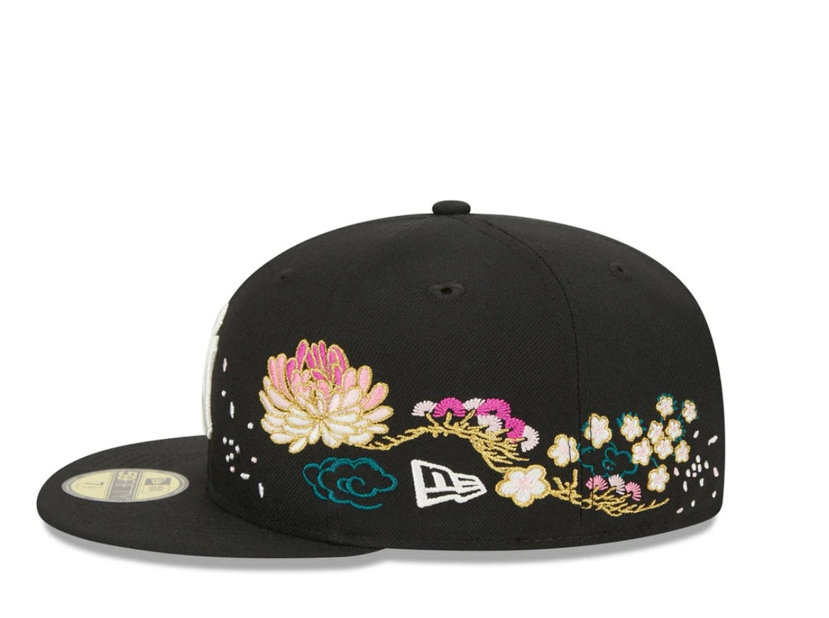 New York Yankees 59 fifty cherry blossom black cap