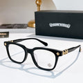 Chrome heart glasses - black & gold badges