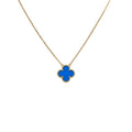 Sky Blue Clover Stainless Steel Necklace – A Statement of Elegance