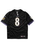 NFL BALTIMORE RAVENS ALTERNATE GAME JERSEY LAMAR JACKSON #8