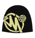 Yellow Universal M Letter Pattern Letter Knitted Hat Cold Hat, Cute, Warm, Soft And Comfortable Hat